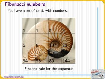 Fibonacci sequence and Pascal's triangle by Maths Support Centre