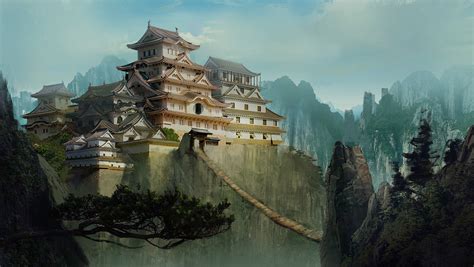 Japanese Mountain Castle