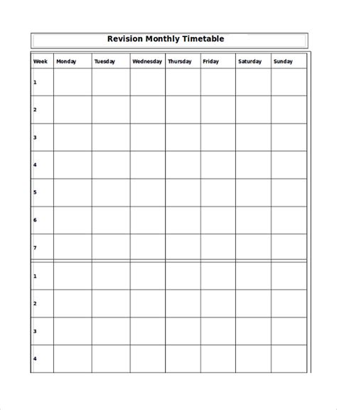 Revision Timetable Template | Classles Democracy