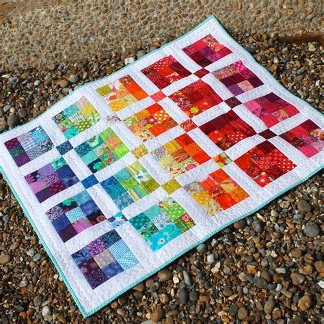 MADE TO ORDER Modern baby quilt patchwork by BeadedGardenUK