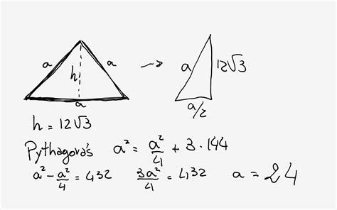 How can I find length of side of equilateral triangle given only altitude which is 12sqrt3 ...