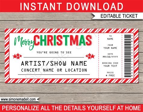 Surprise Concert Ticket Template