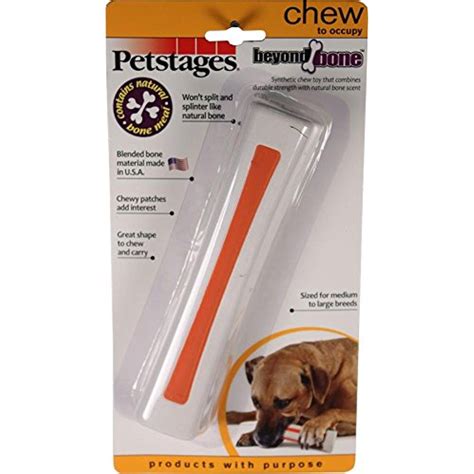 Petstages 599 Beyond Bone Synthetic Chew Dog Toy White, Large ** Want to know more, click on the ...