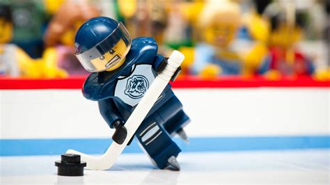 Online crop | blue ice hockey player mini fig plastic toy, LEGO, ice hockey, NHL, puck HD ...