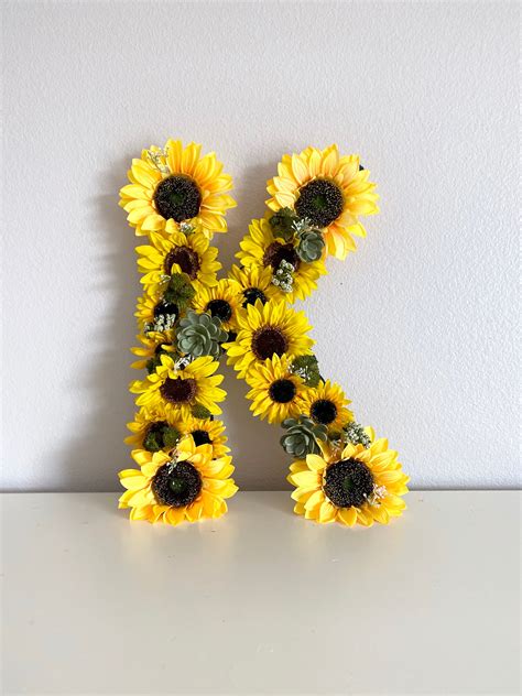 Nursery Sunflower Letter Sunflower Wedding Decor Sunflower | Etsy