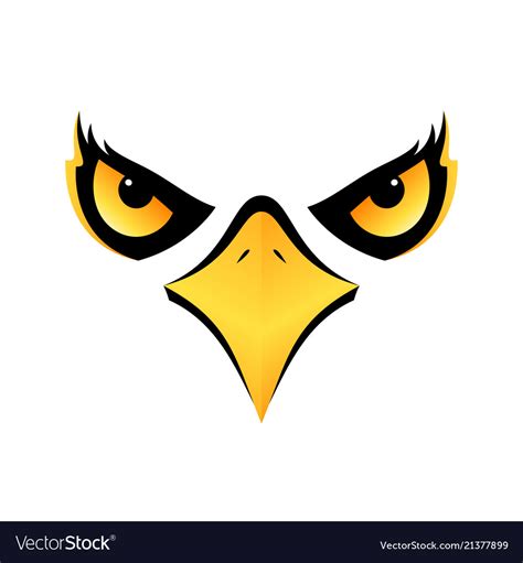 Eagle head on white background icon eps10 Vector Image