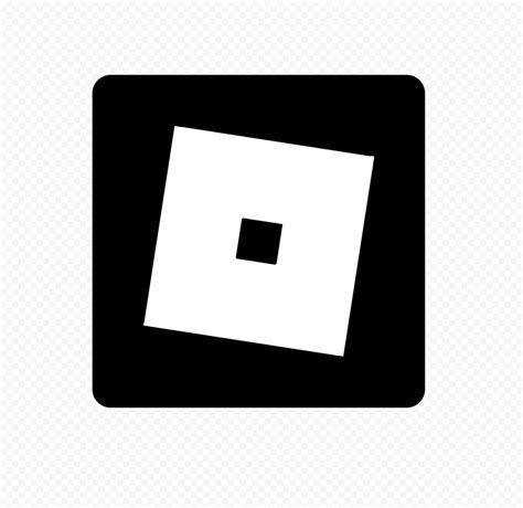 HD Roblox Square Black & White Symbol Sign Icon Logo PNG | Citypng