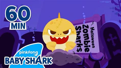 Halloween Zombie Sharks 1hr | Baby Shark Halloween | Halloween Shark Family | Baby Shark ...