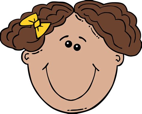 Clipart - Girl Face Cartoon