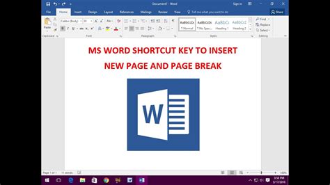 Microsoft word how to insert page breaks - yahookop