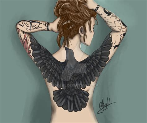 Raven Back Tattoos by kogehl on DeviantArt