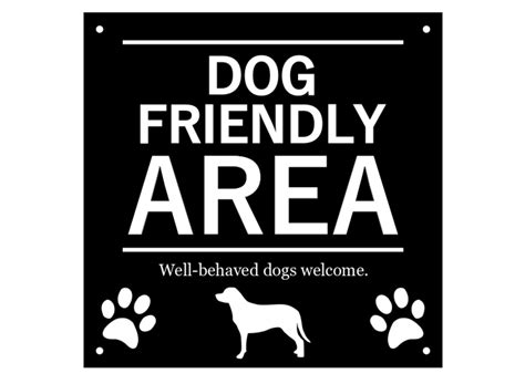 Sign Adhesive Sticker Notice Dogs are Welcome Dog Friendly for Pubs ...