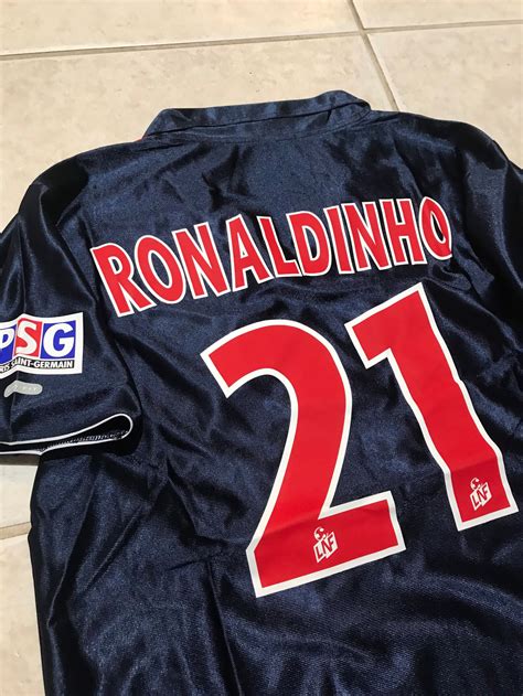 Ronaldinho psg 2001 season jersey | Etsy