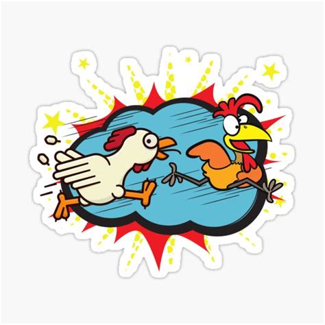 "Running Chicken Meme, Run chicken, Chicken Lover, Funny Chicken, Funny Bird" Sticker for Sale ...