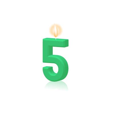 Green Number 5 - ClipArt Best