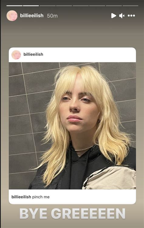 Billie Eilish Debuted New Blonde Hair On Instagram