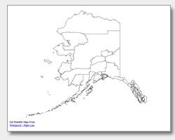 Printable Alaska Maps | State Outline, Borough, Cities