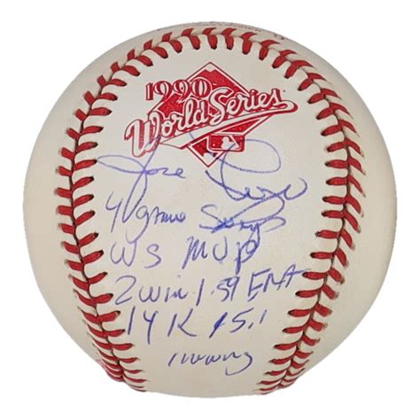 Jose Rijo Signed 1990 World Series Baseball with Multiple Career Stat ...