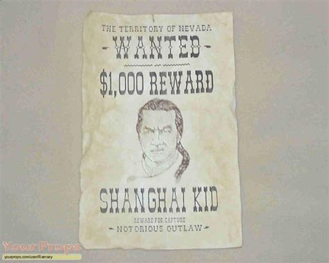 Shanghai Noon Wanted Poster replica movie prop