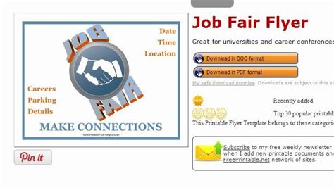 Job Fair Flyer Template Free Awesome 5 Career Fair Flyer Templates | Job fair, Flyer, Flyer template