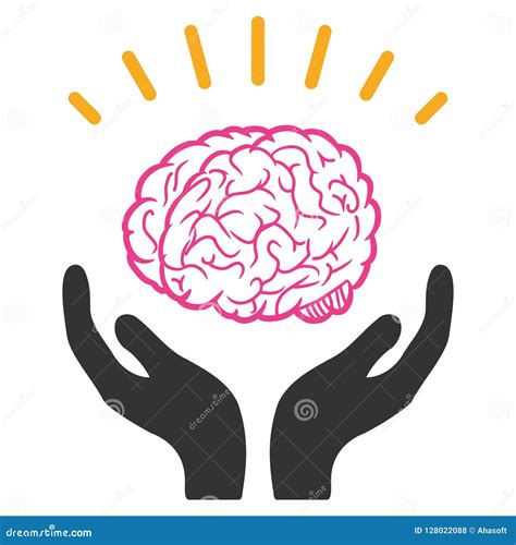 Human Brain Knowledge Vector Icon Stock Vector - Illustration of idea, learning: 128022088