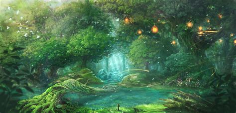 Rain forest wallpaper, fantasy art, forest, trees, birds HD wallpaper | Wallpaper Flare