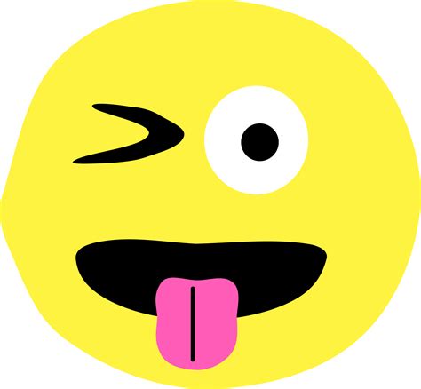Clipart - Winky Emoji #1