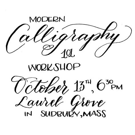 Modern Calligraphy Class [10/13/16]