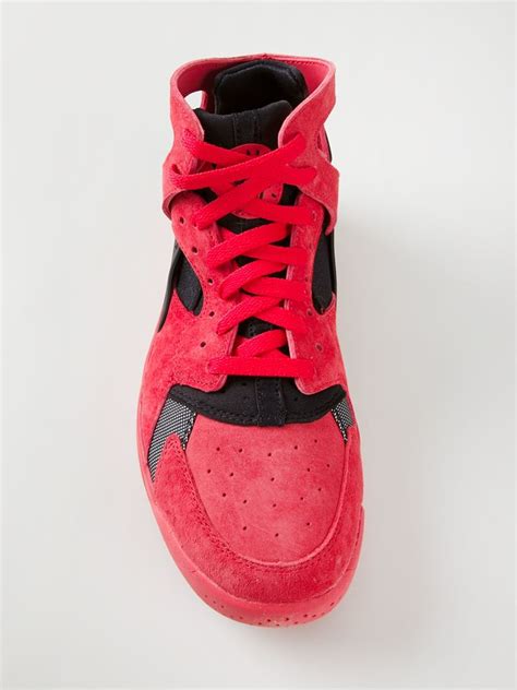 Nike 'huarache' Hi-top Sneakers in Red for Men - Lyst