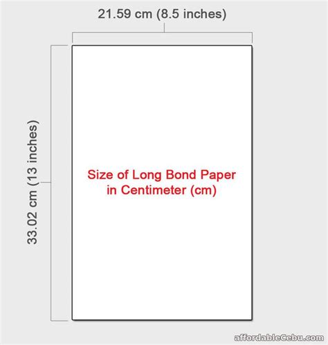 Size of Long Bond Paper in Microsoft Word in cm? | Bond paper, Paper, Words