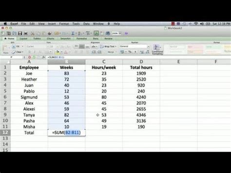 How to Make a Totaling Column Formula in Excel : Using Microsoft Excel ...