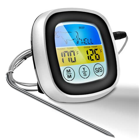 Buy Touchscreen Meat Thermometer Food Barbecue Thermometer BBQ Grill ...