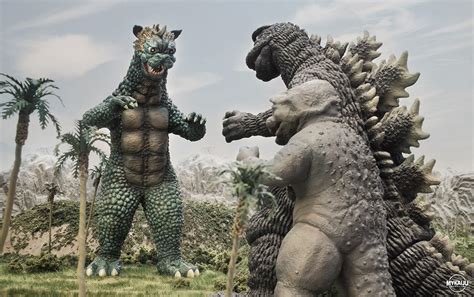 Godzilla's Revenge | X-Plus Gabara, Godzilla 68, and Miniya … | Flickr