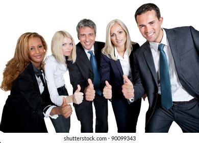 Happy Business Team Celebrating Success Thumbs Stock Photo 90099343 | Shutterstock