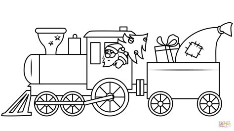 Coloring Pages Christmas Trains