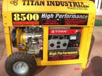 8500 watts titan generator