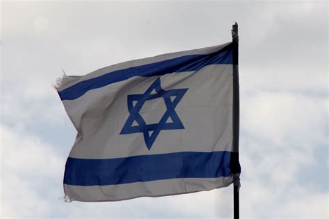 Old Israeli Flag Waving Bravely Free Stock Photo - Public Domain Pictures