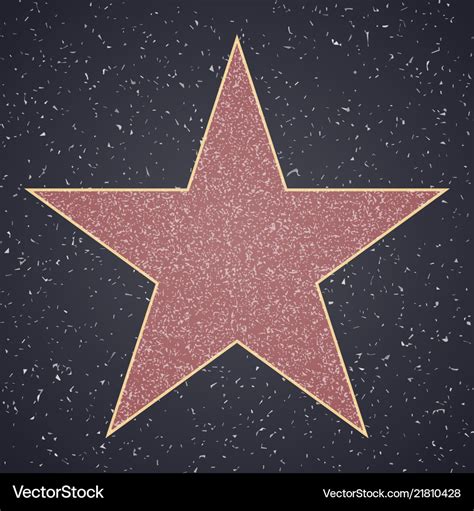 Walk fame star blank template Royalty Free Vector Image