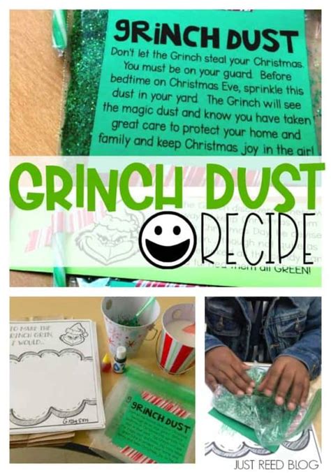 Grinch Dust Recipe with FREE Printables | Just Reed & Play