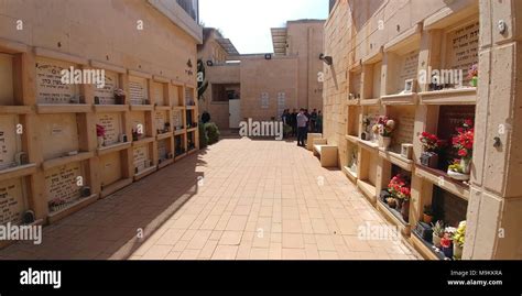 Above ground burial crypts in the Jewish Cemetery in Herzlia, Israel Stock Photo - Alamy