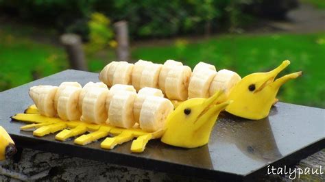 Josephine's Recipes: How to Make Banana Decoration | Banana Art | Fruit ...