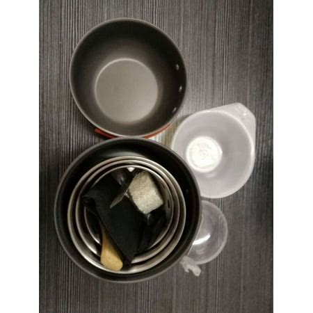 Camping Pot Kit with Camping Stove, Pots and Pans, Foldable Stainless Steel Spoon / Fork / Knife ...