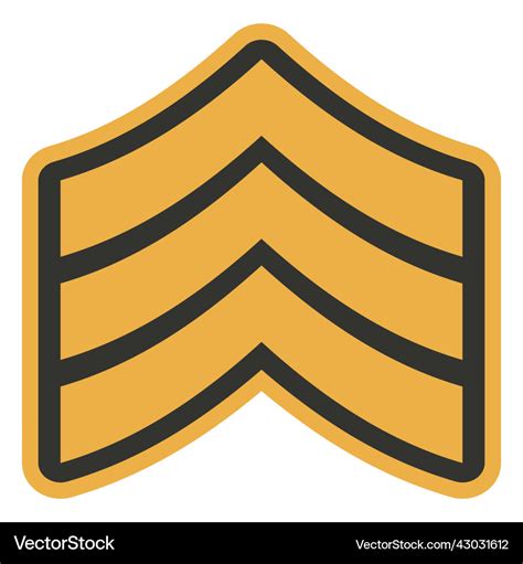 Sergeant patch badge Royalty Free Vector Image