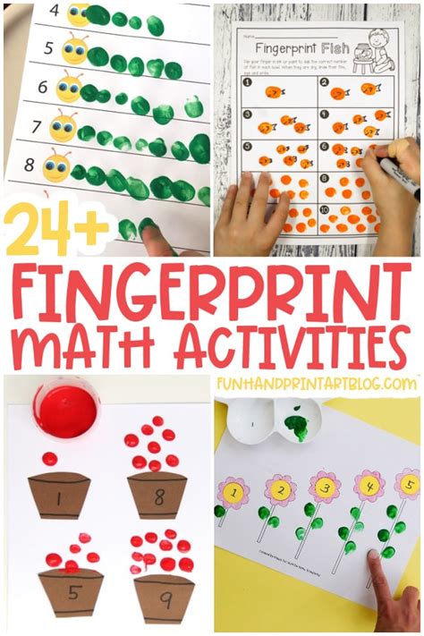 Fingerprint Math Counting Activities for Preschool - Fun Handprint Art