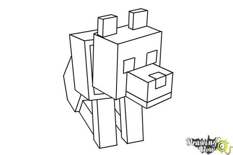 How to Draw a Minecraft Wolf - DrawingNow