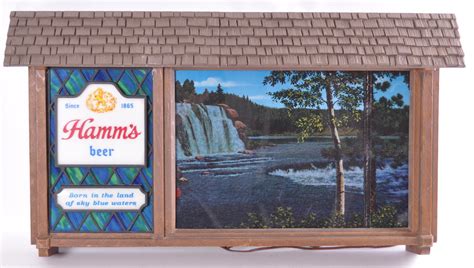 Sold Price: Vintage Hamm's Beer Scene-O-Rama Light Up Advertising Motion Sign - March 6, 0119 9: ...