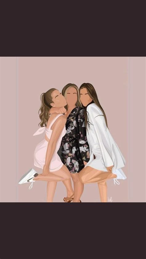 bestie💟 | Friends illustration, Comic art girls, Girls illustration