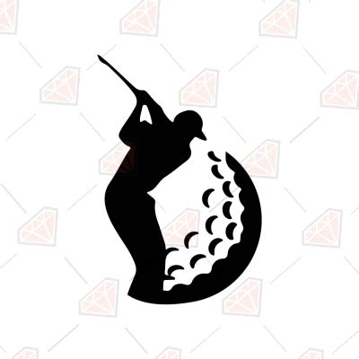 Golf Club SVG, Golf Ball Silhouette Vector | PremiumSVG