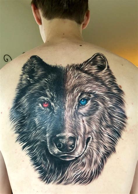 Black and white wolf head by Chris Garcia from Red 5, VA beach : r/tattoos