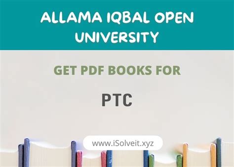 PTC - Get All AIOU Books with Course Codes - PDF - iSolveit